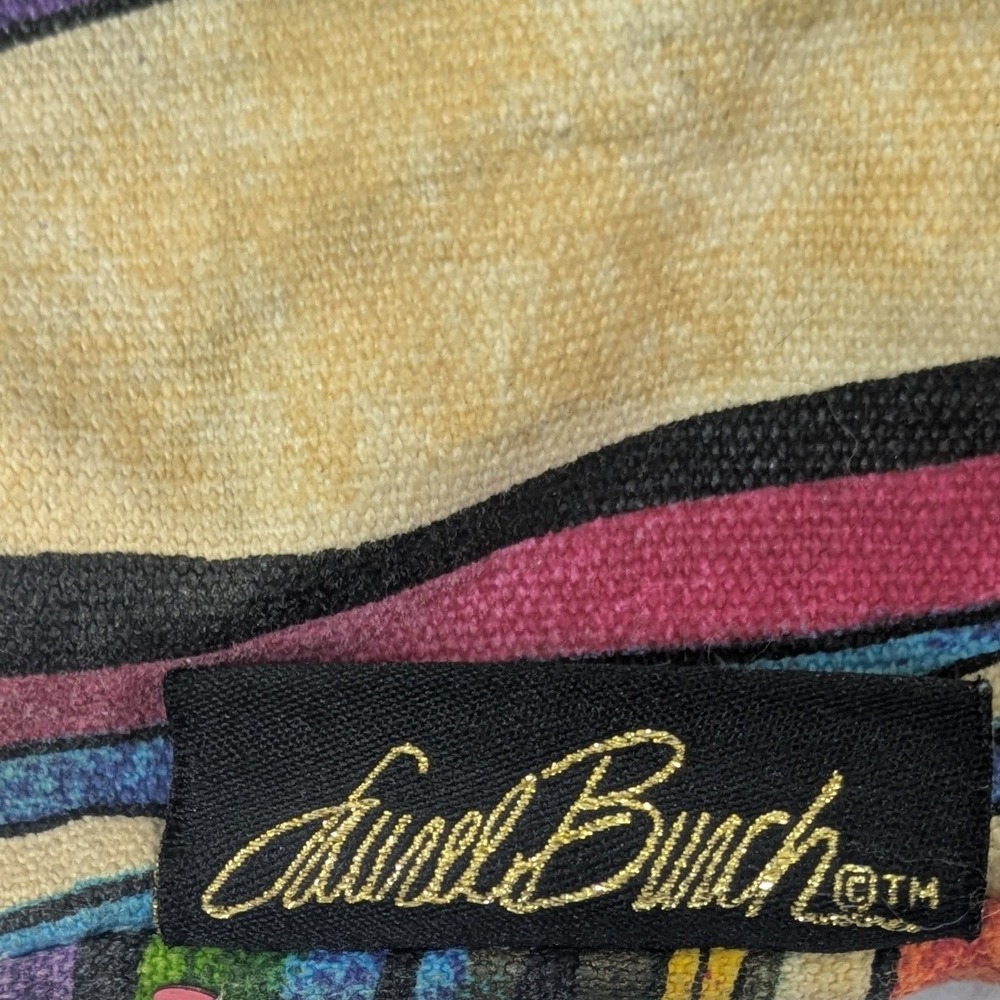 Laurel Burch Vintage Sun N Sand Horse Tote Bag Purple Whimsical Folk Art AS IS - Picture 4 of 11